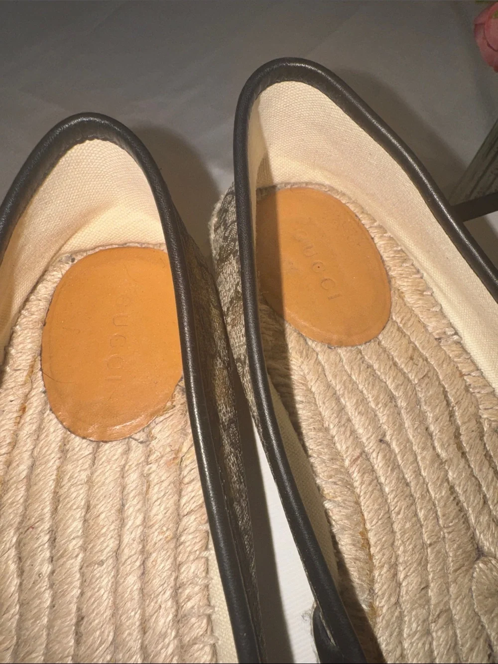 Authentic Gucci GG Supreme Bee Espadrilles
